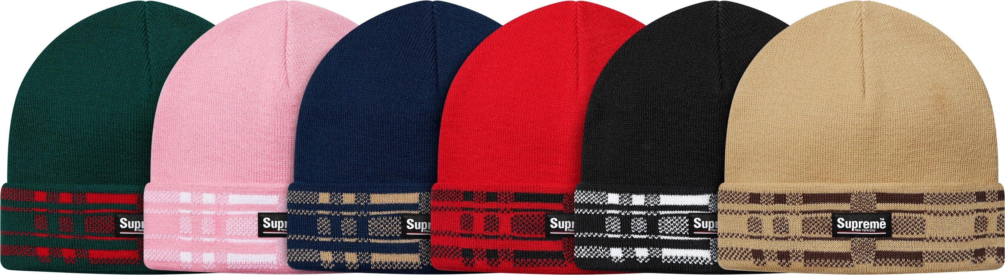 Plaid Cuff Beanie